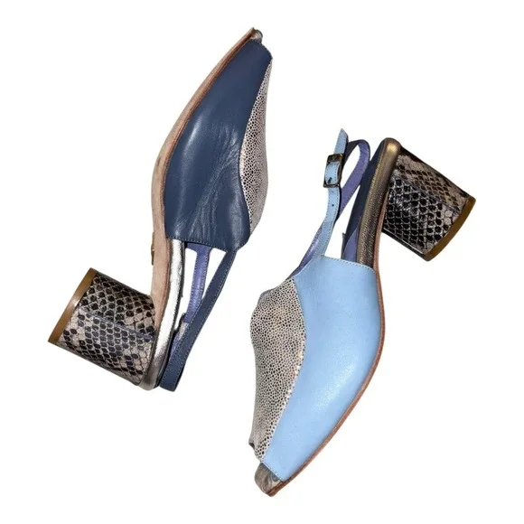 Altura Siete Iris Slingback Heels Handmade in Mexio US sz 8
